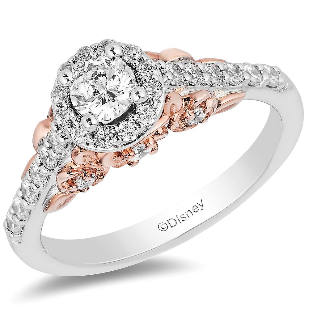Disney Cinderella Inspired Diamond Engagement Ring in 10K White Gold 5/8  CTTW | Enchanted Disney Fine Jewelry